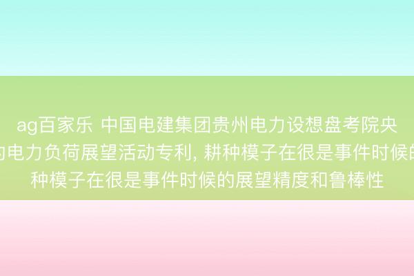 ag百家乐 中国电建集团贵州电力设想盘考院央求基于贝叶斯优化的电力负荷展望活动专利, 耕种模子在很是事件时候的展望精度和鲁棒性