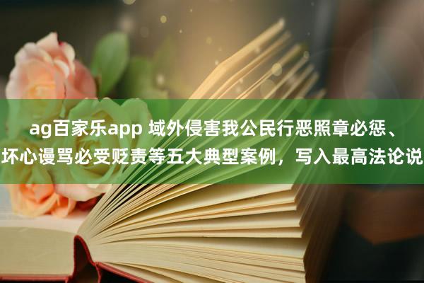 ag百家乐app 域外侵害我公民行恶照章必惩、坏心谩骂必受贬责等五大典型案例，写入最高法论说